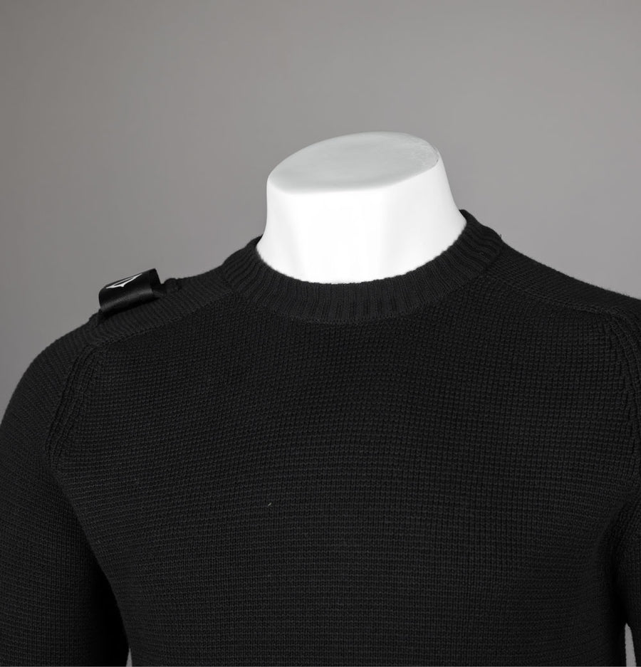 Ma.Strum Milano Knit Crew Neck Sweater Jet Black