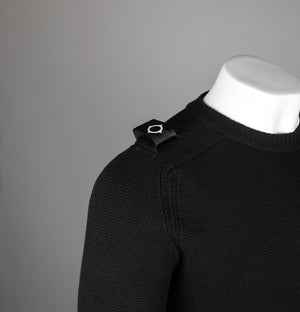 Ma.Strum Milano Knit Crew Neck Sweater Jet Black