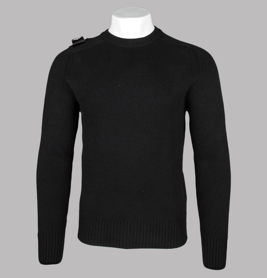 Ma.Strum Milano Knit Crew Neck Sweater Jet Black