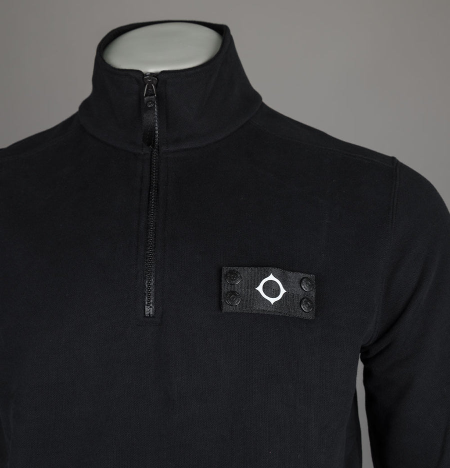 Ma.Strum Neo Quarter Zip Sweatshirt Jet Black