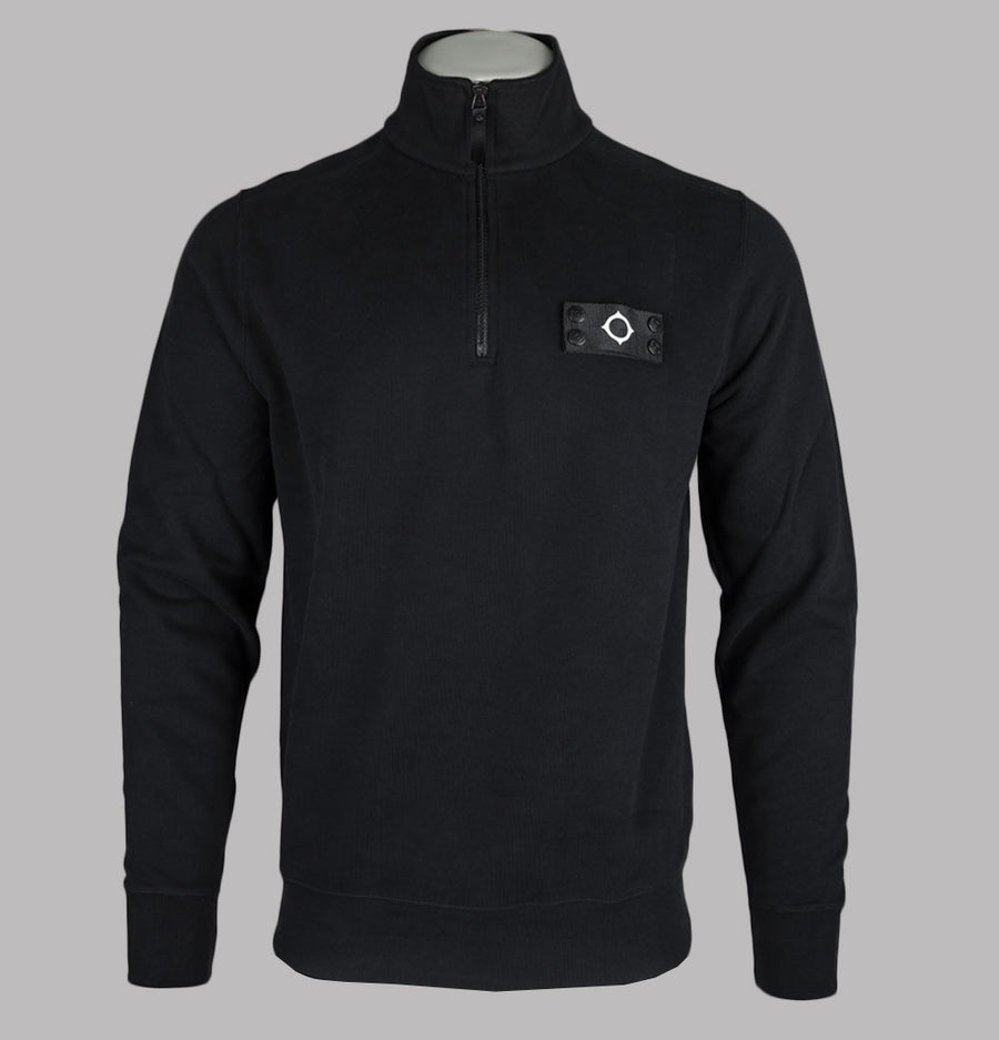 Ma.Strum Neo Quarter Zip Sweatshirt Jet Black