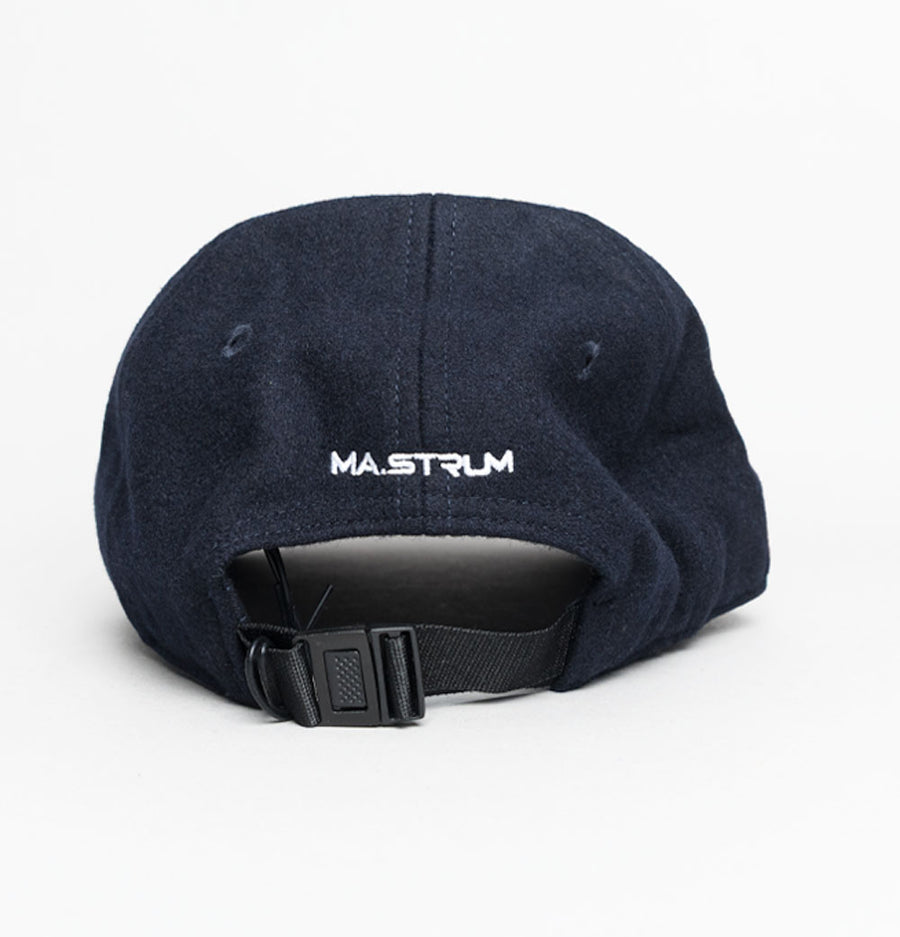 Ma.Strum Wool Badge Cap Ink Navy