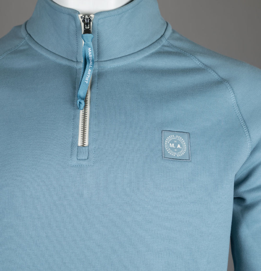 Marshall Artist Foundation 1/4 Zip Sweatshirt Steel Blue