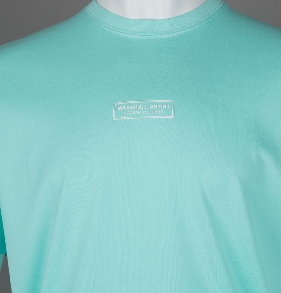 Marshall Artist Injection Box Logo T-Shirt Aqua