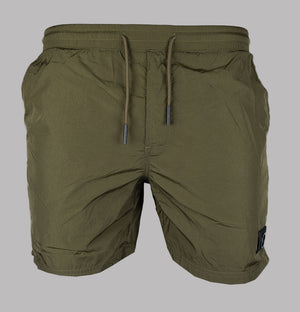 Marshall Artist Krinkle Nylon Swim Shorts Khaki