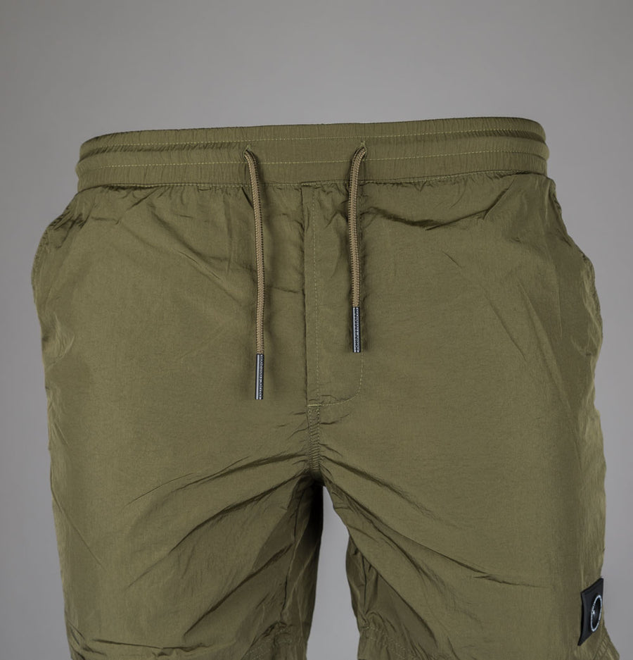 Marshall Artist Krinkle Nylon Swim Shorts Khaki