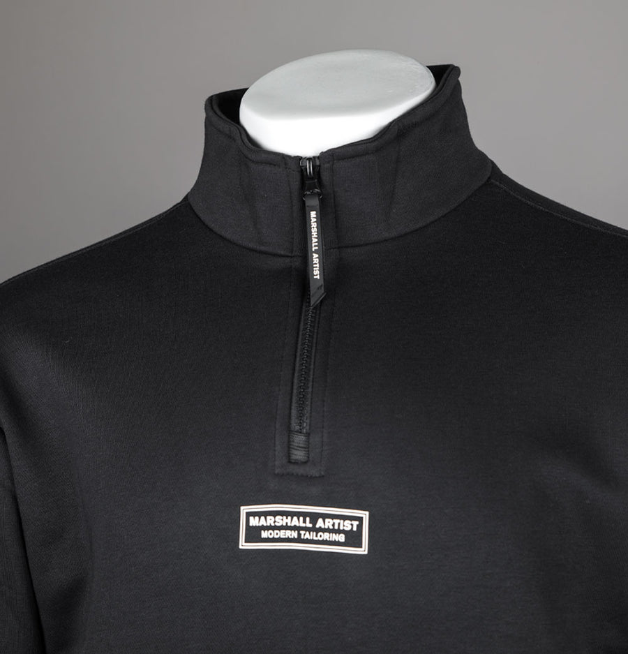 Marshall Artist Siren Box Logo 1/4 Zip Sweatshirt Black