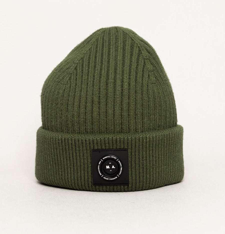 Marshall Artist Siren Cable Knit Beanie Khaki