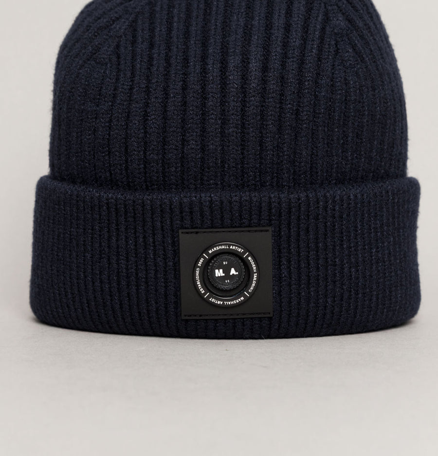 Marshall Artist Siren Cable Knit Beanie Navy