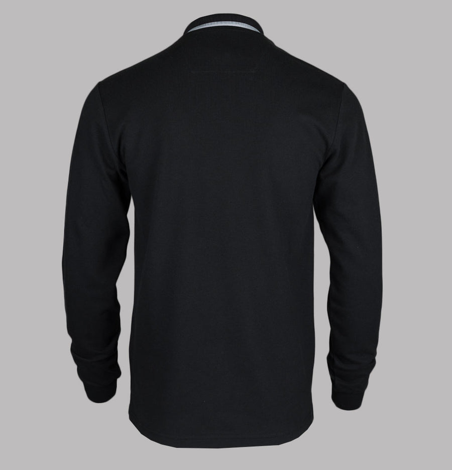 Marshall Artist Siren LS Tipped Polo Shirt Black