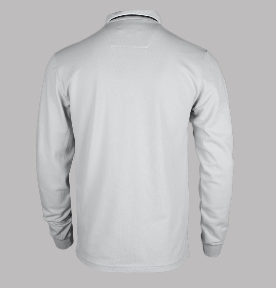 Marshall Artist Siren LS Tipped Polo Shirt Ghost Grey