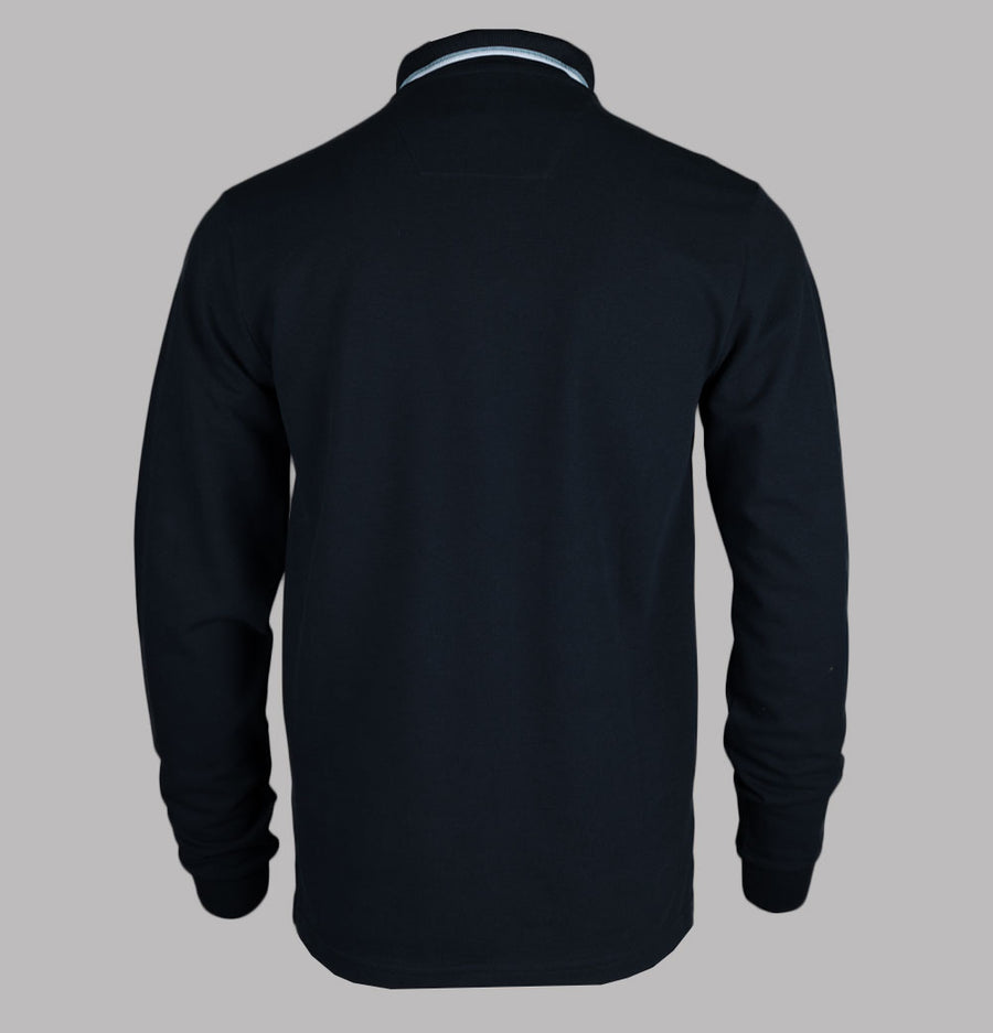 Marshall Artist Siren LS Tipped Polo Shirt Navy