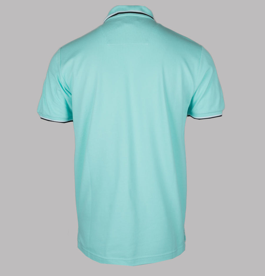 Marshall Artist Tipped Polo Shirt Aqua