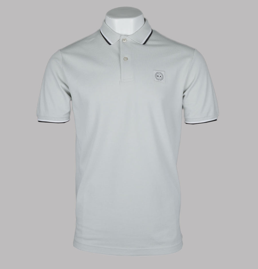 Marshall Artist Tipped Polo Shirt Dove Grey