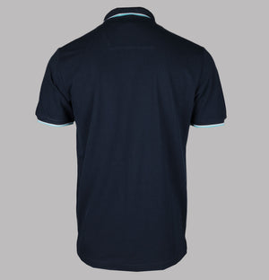 Marshall Artist Tipped Polo Shirt Navy