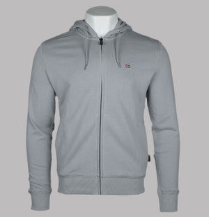 Napapijri Balis Full Zip Up Hooded Sweatshirt Ultimate Grey