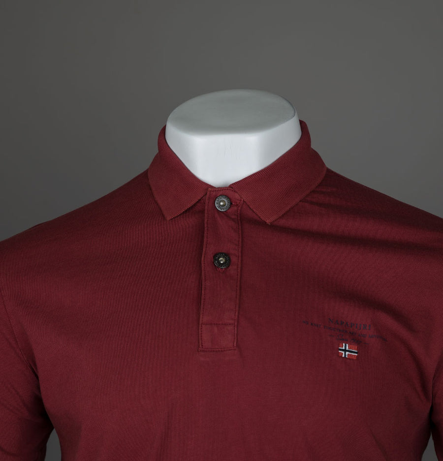 Napapijri Elbas Jersey Polo Shirt Tibetan Red