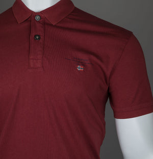 Napapijri Elbas Jersey Polo Shirt Tibetan Red