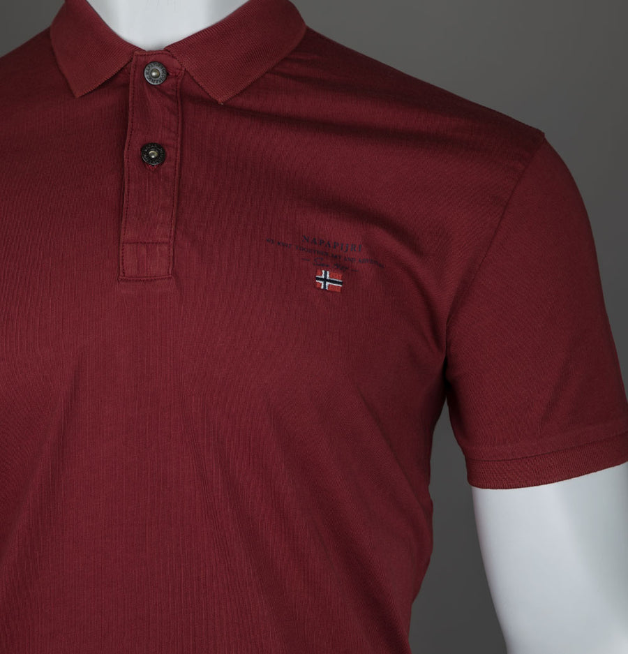 Napapijri Elbas Jersey Polo Shirt Tibetan Red