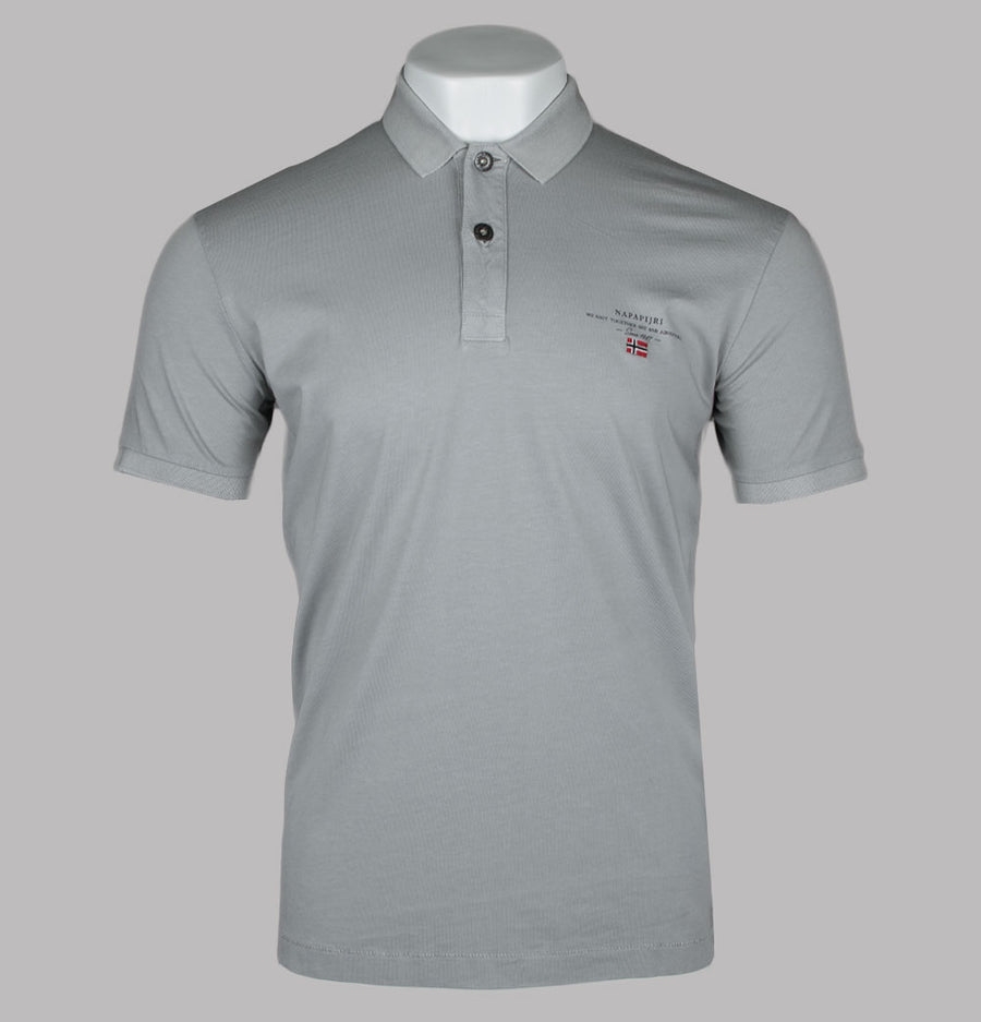 Napapijri Elbas Jersey Polo Shirt Ultimate Grey