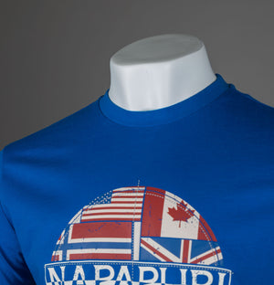 Napapijri S-Turin Graphic T-Shirt Blue Lapis