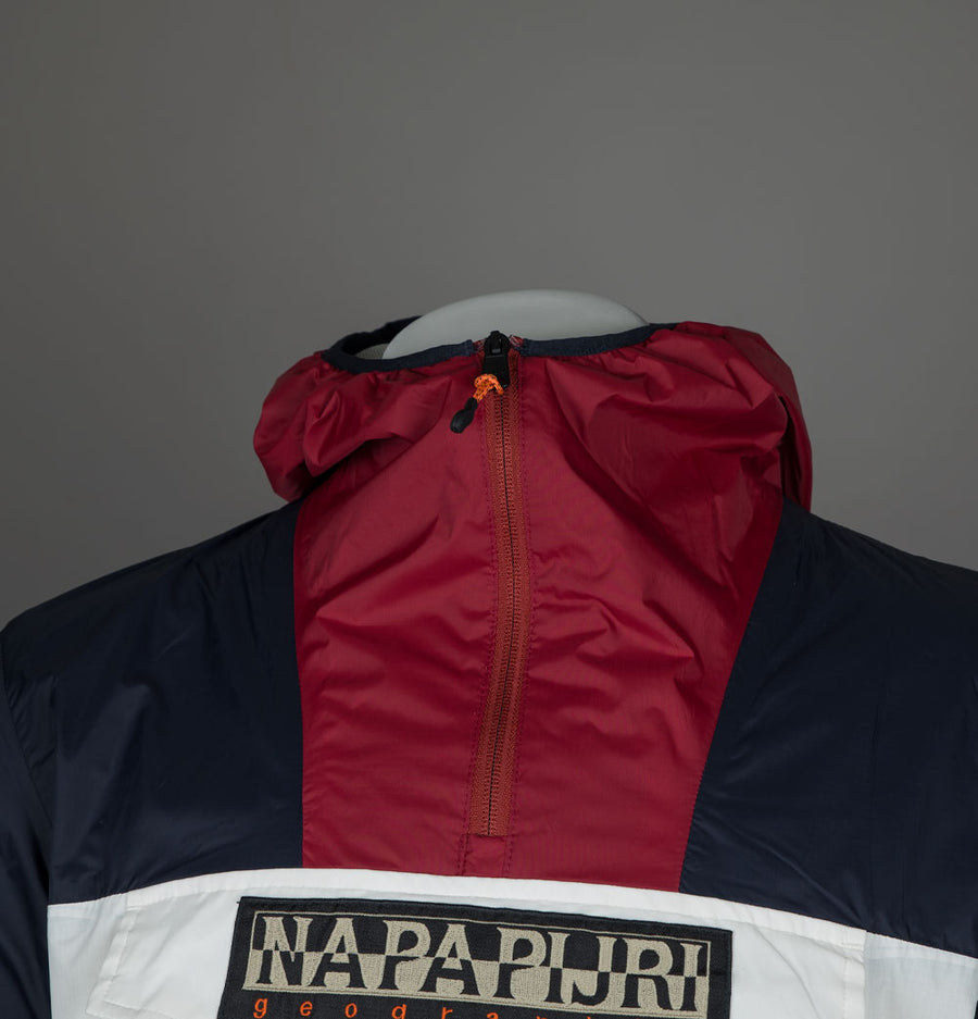 Napapijri Rainforest Ripstop Anorak Jacket White/Navy/Red