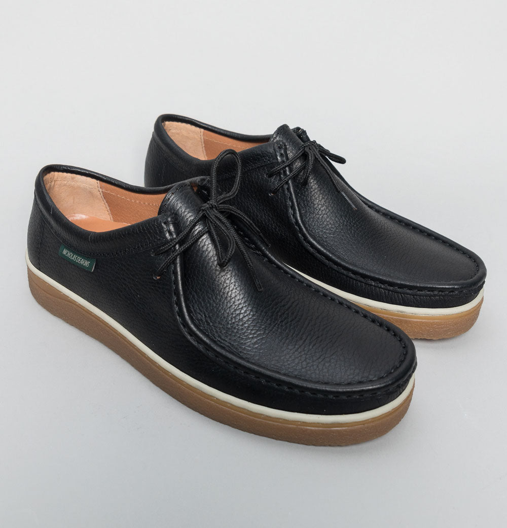 Nicholas Deakins Osaka Leather Shoes Black â Bronx Clothing