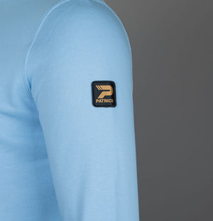 Patrick Harlem 1/4 Zip Sweatshirt Sky Blue