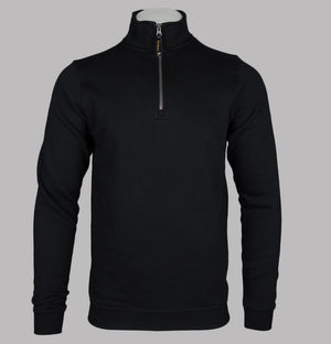 Patrick Harlem Fleece Back 1/4 Zip Sweatshirt Black