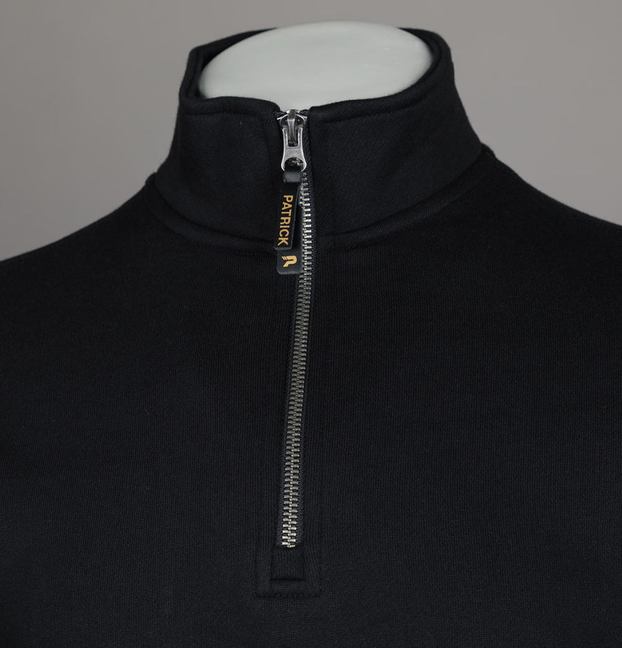 Patrick Harlem Fleece Back 1/4 Zip Sweatshirt Black