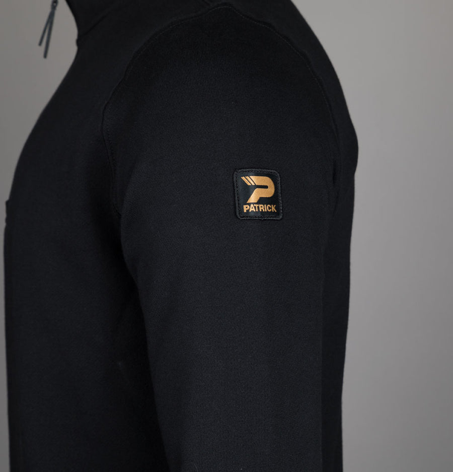 Patrick Harlem Fleece Back 1/4 Zip Sweatshirt Black