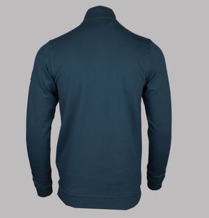 Patrick Harlem Fleece Back 1/4 Zip Sweatshirt Dark Blue