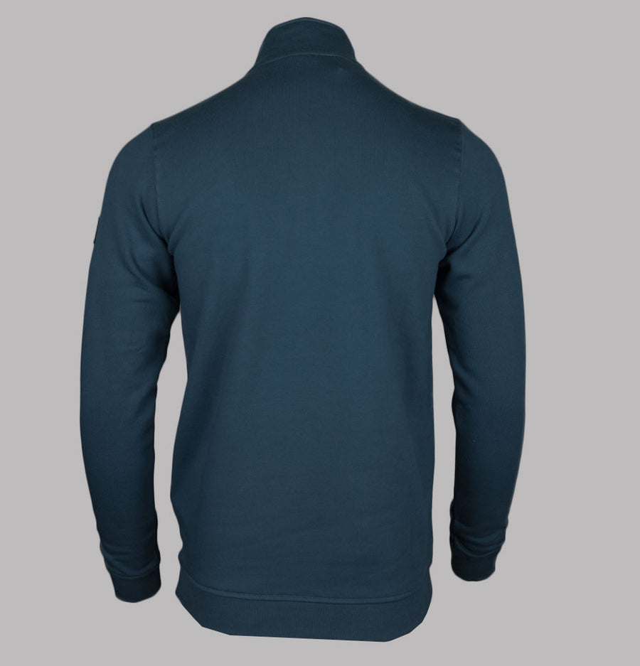 Patrick Harlem Fleece Back 1/4 Zip Sweatshirt Dark Blue