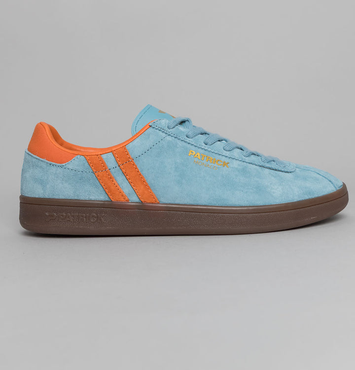 Patrick Monaco Cupsole Trainers Light Blue/Orange