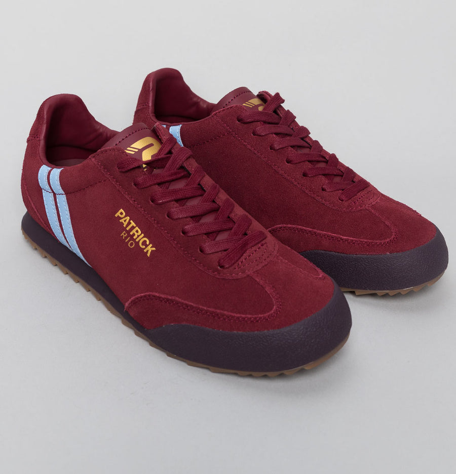 Patrick Rio Trainers Burgundy/Sky Blue