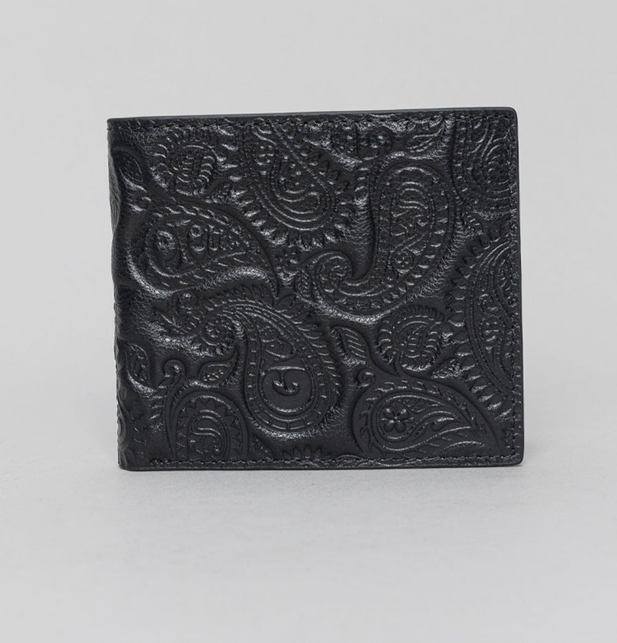 Pretty Green Alloway Paisley Embossed Wallet Black