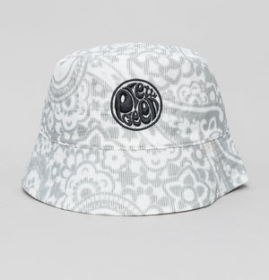 Pretty Green Anchorage Paisley Print Bucket Hat Grey