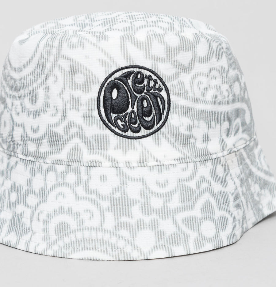 Pretty Green Anchorage Paisley Print Bucket Hat Grey