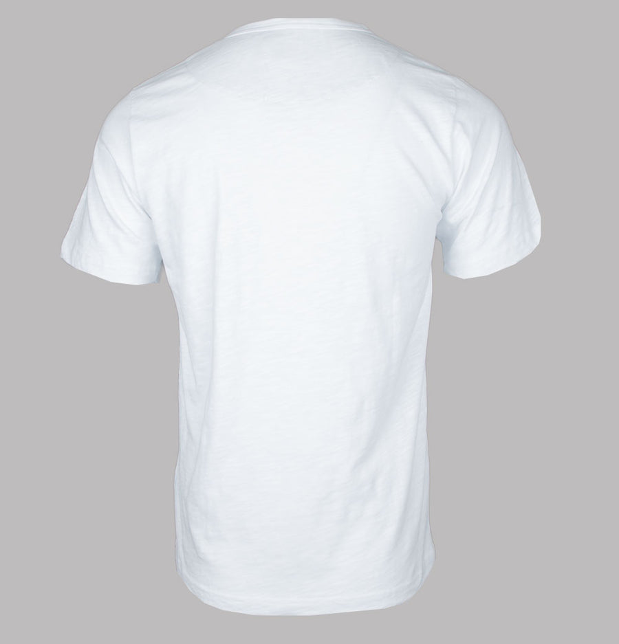 Pretty Green Aquarelle Paisley Applique Logo T-Shirt White