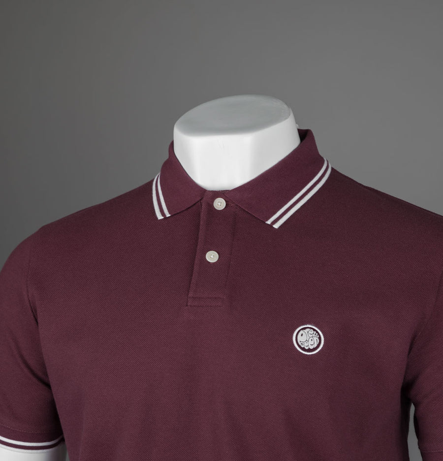 Pretty Green Barton Polo Shirt Burgundy