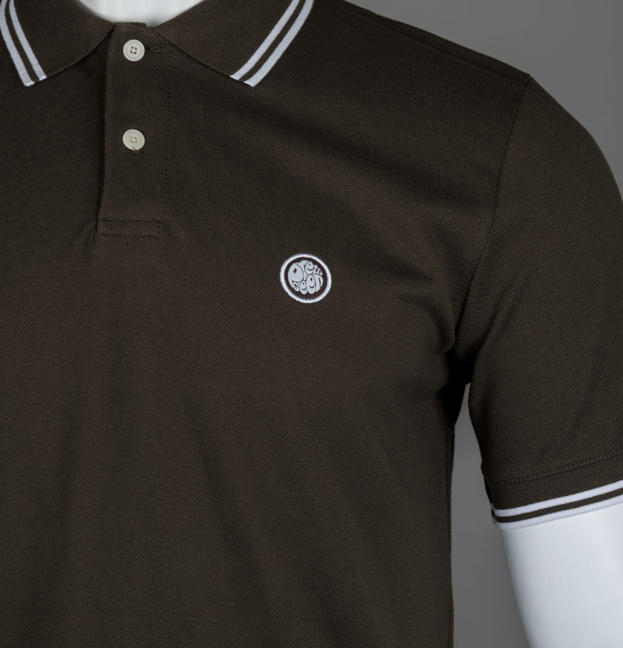 Pretty Green Barton Polo Shirt Chocolate Brown