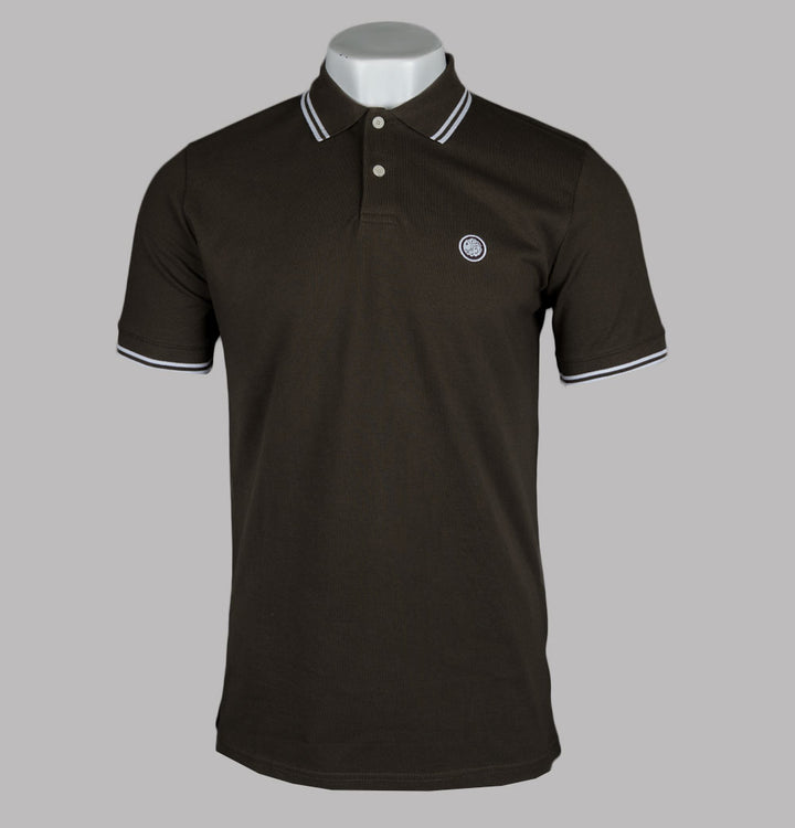 Pretty Green Barton Polo Shirt Chocolate Brown