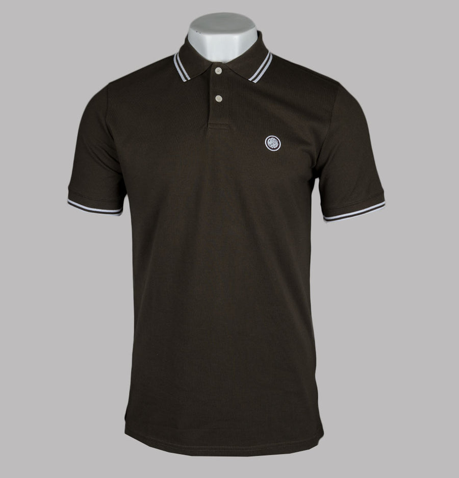 Pretty Green Barton Polo Shirt Chocolate Brown
