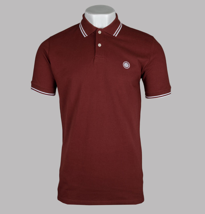 Pretty Green Barton Polo Shirt Dark Burgundy