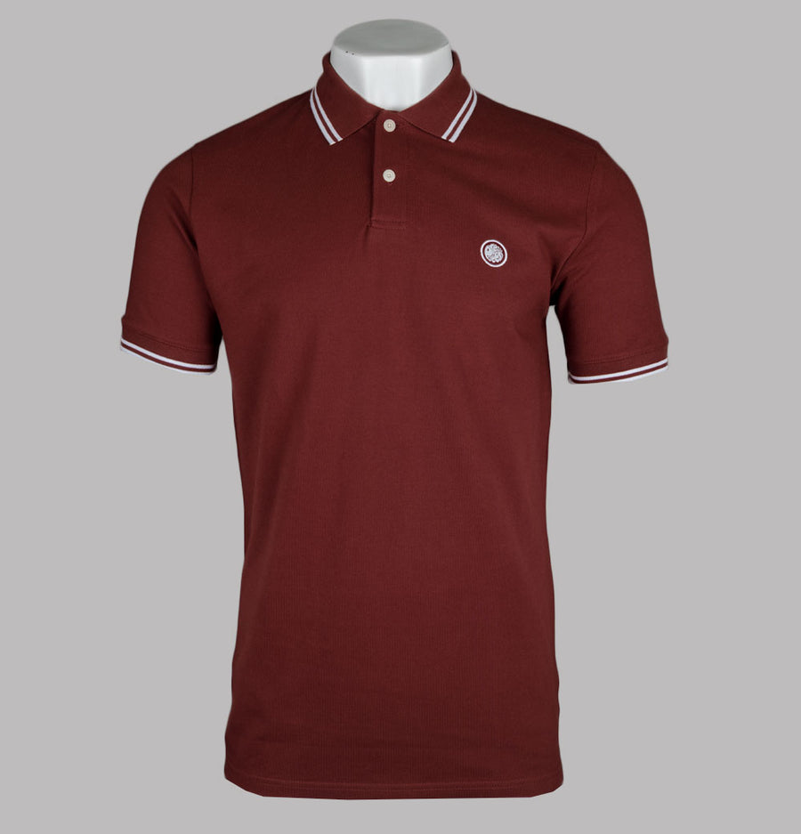 Pretty Green Barton Polo Shirt Dark Burgundy
