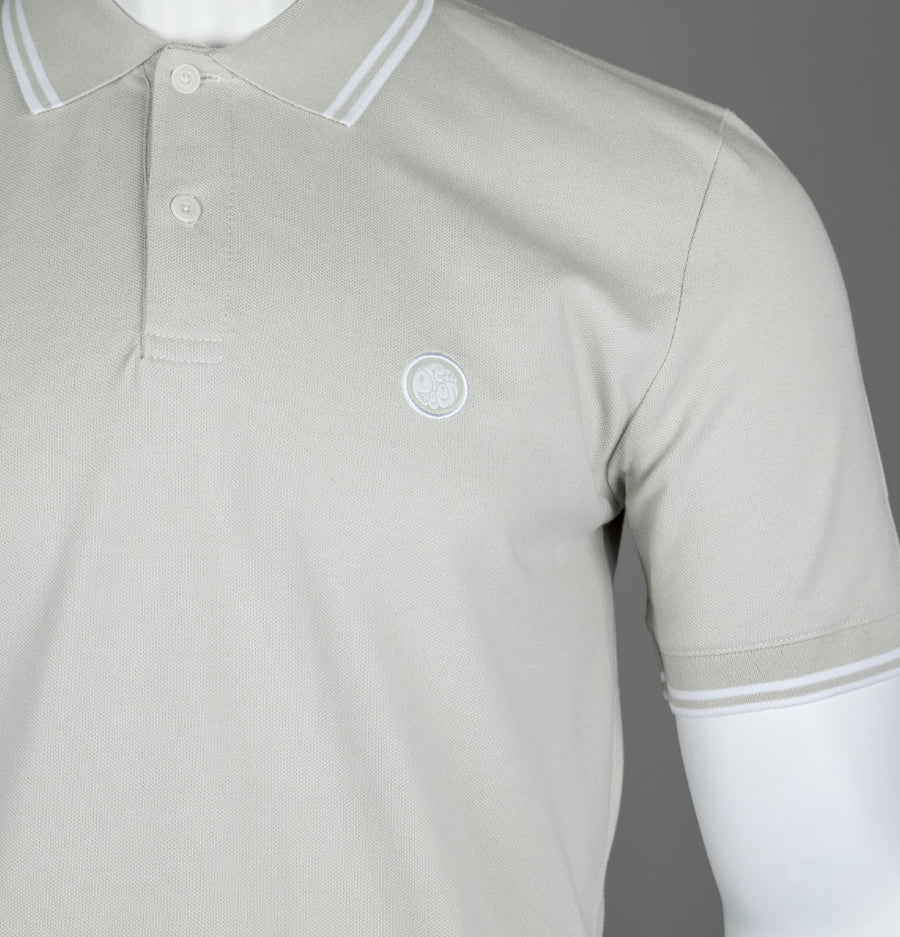 Pretty Green Barton Polo Shirt Grey Stone