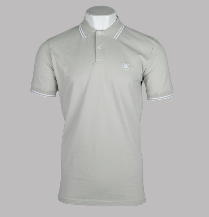 Pretty Green Barton Polo Shirt Grey Stone