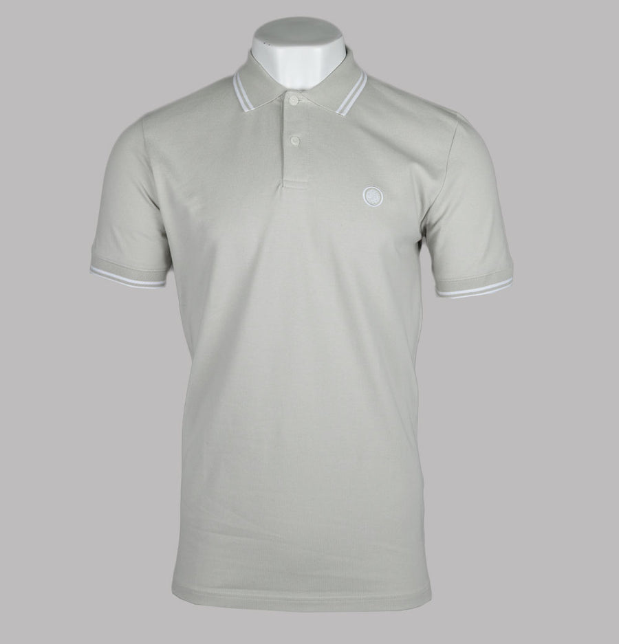 Pretty Green Barton Polo Shirt Grey Stone