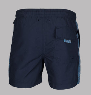 Pretty Green Eclipse Paisley Tape Swim Shorts Navy