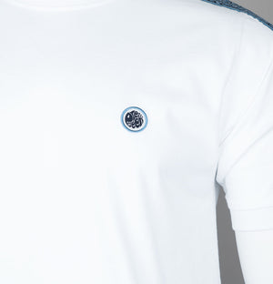 Pretty Green Eclipse Paisley Tape T-Shirt White